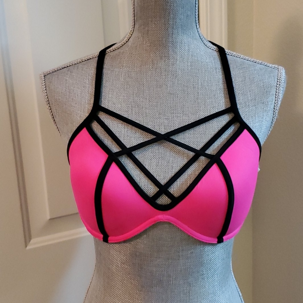 PINK Strappy Bikini Top